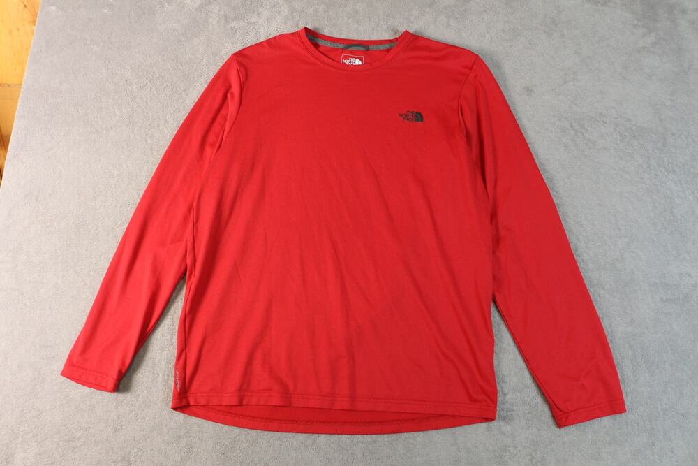 The North Face Men's Medium Red Long Sleeve Performance Shirt Athletic Outdoor
